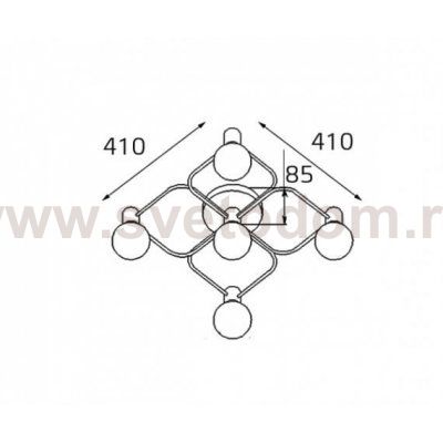 Vega PL 6088/5 bronze светильник потолочный Italline