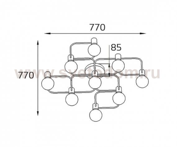Vega PL 6088/9 bronze светильник потолочный Italline