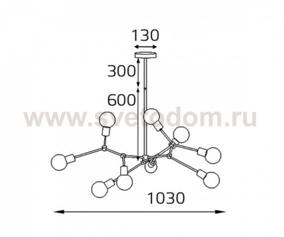 Люстра Italline Vega SP 6228/9 brass