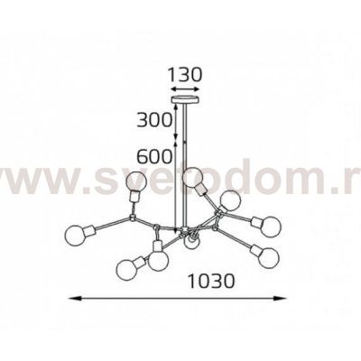 Люстра Italline Vega SP 6228/9 brass