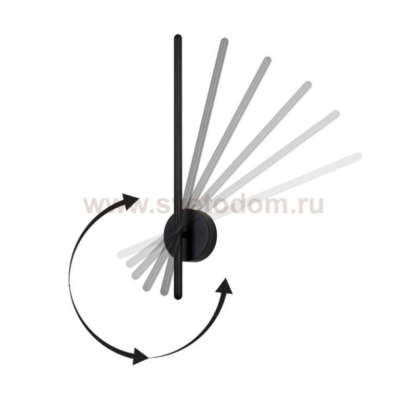 Поворотный настенный светильник Crystal Lux VERDE AP L500 BLACK (3720/405)