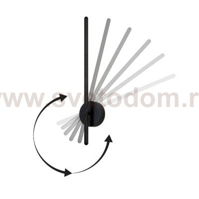 Поворотный настенный светильник Crystal Lux VERDE AP L500 BLACK (3720/405)