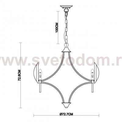 Подвесная люстра Vele Luce LaLuna VL1142L05