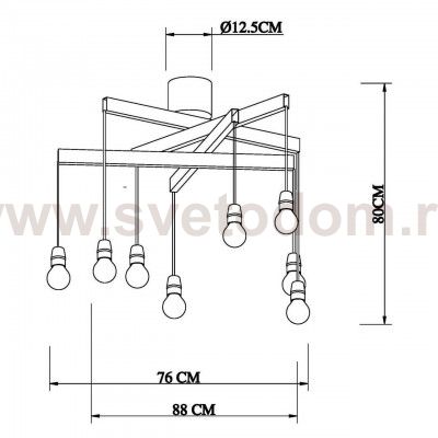 Потолочная люстра Vele Luce Avvenente VL1332L08