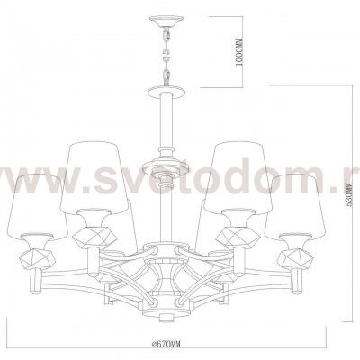 Подвесная люстра Vele Luce Benfatta VL1354L06