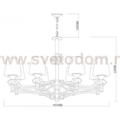 Подвесная люстра Vele Luce Benfatta VL1354L08