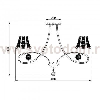 Потолочная люстра Vele Luce Casto VL1401L08