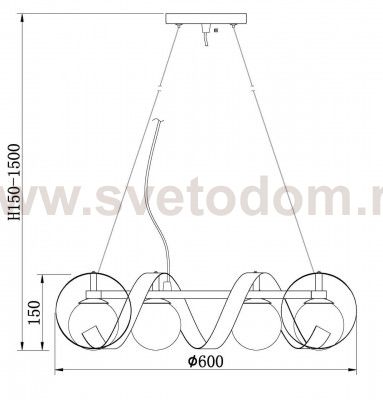 Подвесной светильник Vele Luce Immenso VL1552P06