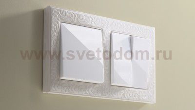 Перекрестный переключатель одноклавишный (серебряный) Werkel WL06-SW-1G-C