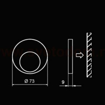 Zamel Светильник MUNA Золото/Хол.бел. в монт.коробку, 14V DC с резервным питанием (1.5 часа) (02-213-41)