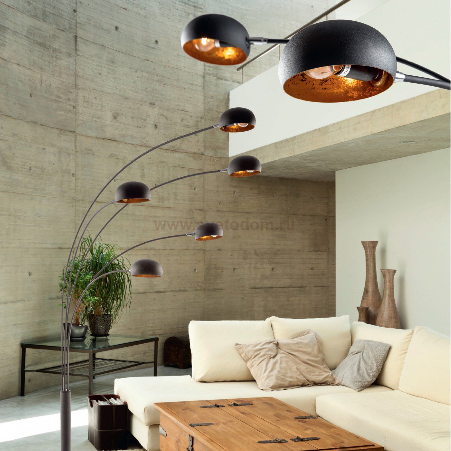 Торшер Zumaline BRANCA TS-5805-BKGO