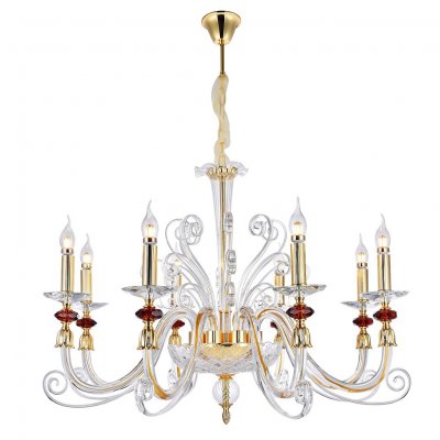 Светильник Crystal Lux CATARINA SP8 V2 GOLD/TRANSPARENT-COGNAC Светильник Crystal Lux CATARINA SP8 V2 GOLD/TRANSPARENT-COGNAC