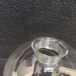 Плафон стекло прозрачное 150мм с резьбой 39мм CL102 Томми