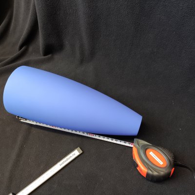 Плафон стекло синий 300*120мм Е14-27 (37мм посадка) CL942 Бокал