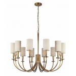 Люстра Cloyd LONSDALE C12 / D89 см - латунь (арт.10043)