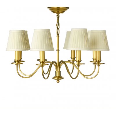 Люстра Cloyd VISALIA C8 / беж. абажур - D68 см - латунь (арт.10061) Люстра Cloyd VISALIA C8 / беж. абажур - D68 см - латунь (арт.10061)