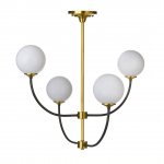 Люстра Cloyd TAOS-A C4 / D72 см - латунь/черн. (арт.10164)