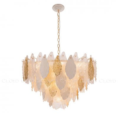 Люстра Cloyd SENEGAL C21 / D80 см - с золотыми листьями - золото (арт.10367)