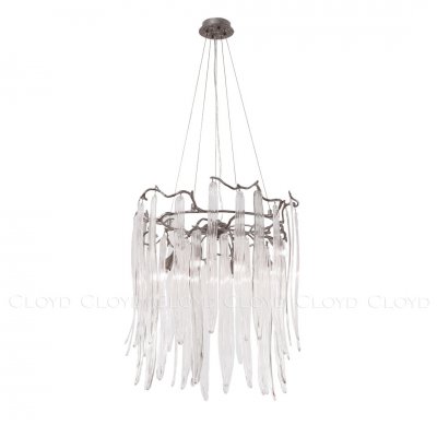 Люстра Cloyd SULAWESI C8 / D61 см - серебро темн. - прозрачн. стекло (арт.10394)