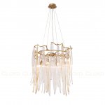 Люстра Cloyd SULAWESI C8 / D61 см - латунь - желт. стекло (арт.10398)