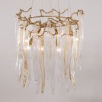 Люстра Cloyd SULAWESI C8 / D61 см - латунь - желт. стекло (арт.10398)