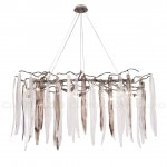 Люстра Cloyd SULAWESI C12 / L122 см - серебро темн. - черн. стекло (арт.10406)