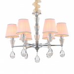 Люстра Cloyd ARTORIA C6 / бел. абажур - D65 см - хром (арт.10799)