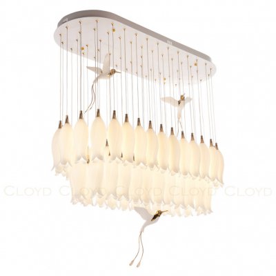 Люстра Cloyd ARGANA C54 / L110 см- керамика, фарфор - белый (арт.10814)