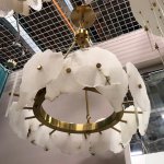 Люстра Cloyd KNOSS C1 / D60 см - алебастр - латунь (арт.10919)