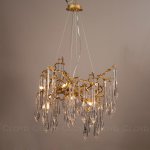 Люстра Cloyd SURINAM C8 / D60 см - латунь - бесцвет. стекло (арт.10977)