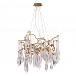 Люстра Cloyd SURINAM C8 / D60 см - латунь - бесцвет. стекло (арт.10977)