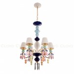 Люстра Cloyd LOTTIE-A C6 / D56 см- цветная керамика (арт.11043)