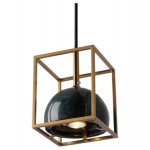 Подвесной светильник Cloyd TESSER P1 / латунь - зелен.мрамор (арт.11051)