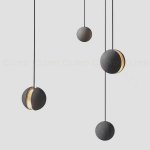 Подвесной светильник Cloyd SAURON P1 / D14 см - черный - сер. бетон (арт.11073)