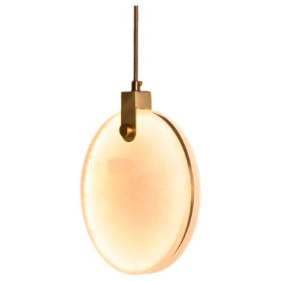 Подвесной светильник Cloyd BOSFOR P1 / D20 см - алебастр - латунь (арт.11163)