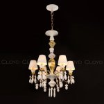 Люстра Cloyd LOTTIE-B C6 / D54 см- бел.-золотая керамика (арт.11211)