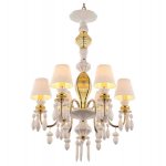 Люстра Cloyd LOTTIE-B C6 / D54 см- бел.-золотая керамика (арт.11211)