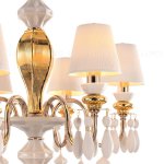 Люстра Cloyd LOTTIE-B C6 / D54 см- бел.-золотая керамика (арт.11211)