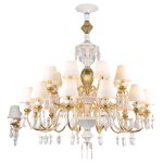 Люстра Cloyd LOTTIE-B C20 / D92 см- бел.-золотая керамика (арт.11213)