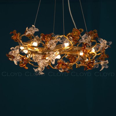 Люстра Cloyd GUATEMALA C14 / D60 см - латунь (арт.11215)