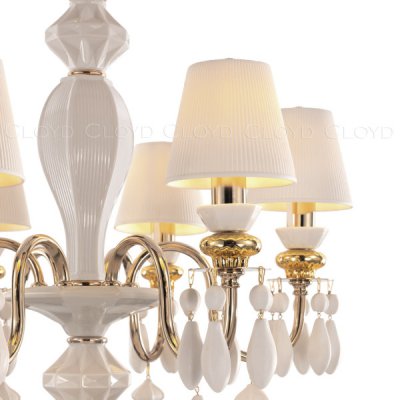 Люстра Cloyd LOTTIE-C C6 / D54 см- белая керамика (арт.11218)