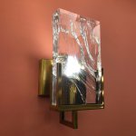 Бра Cloyd MINERAL W1 / выс. 30 см - хрусталь - латунь темная (арт.20098)