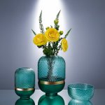 Ваза Cloyd DOTT Vase / выс. 30 см - зелен. стекло (арт.50033)