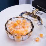 Шкатулка Cloyd POME Box / выс. 17 см - янтар. стекло (арт.50052)