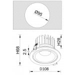 Crystal lux CLT 005C108 WH 4000K