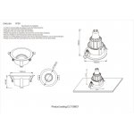 Светильник встроенный Crystal Lux CLT 008C1 BL (1400/172)