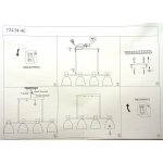 Светильник с красным шнуром Colosseo 72434/4C