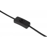 Настольная лампа Rivoli Sabrina D7043-502 1 * Е14 40 Вт керамика черная с абажуром