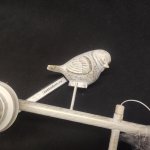 Птичка белая с золотом декоративный элемент для светильника Arte lamp A2150 GEMELLI
