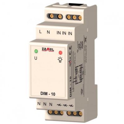 Zamel Диммер 500Вт IP20 на DIN рейку для л/н, обм/тр, эл/тр, комп. люм/ ламп (DIM-20) Zamel Диммер 500Вт IP20 на DIN рейку для л/н, обм/тр, эл/тр, комп. люм/ ламп (DIM-20)